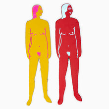 Load image into Gallery viewer, Tattooed Nudist Woman Bookmark by Ark Colour Design