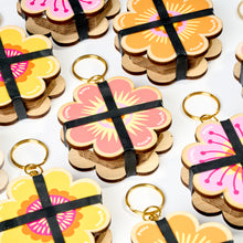 Load image into Gallery viewer, Key Ring Flower Press - Oranges & PInks