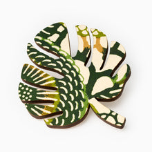 Load image into Gallery viewer, leaf brooch garden futures exhibition leaf brooch monstera v&a dundee