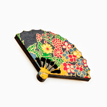 Load image into Gallery viewer, Chiyogami Fan Brooch by Claire McVinnie
