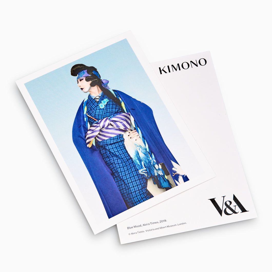 Blue Mood Kimono Postcard