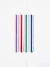Load image into Gallery viewer, Set of Four Assorted Striped Candles