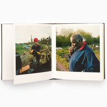 Load image into Gallery viewer, Interior pages from a photography book showing British allotment life