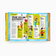 Load image into Gallery viewer, open pages from the beano the ultimate guide book