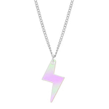 Load image into Gallery viewer, Iridescent Lightening Bolt Charm Necklace by Tatty Devine