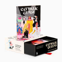 Load image into Gallery viewer, Catwalk Queens fashion playing cards and guide book set inside box