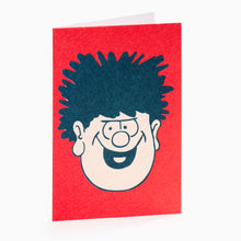 Load image into Gallery viewer, Dennis the Menace mini greeting card featuring the Beano character