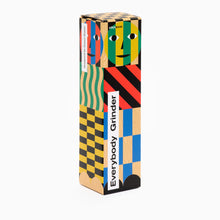 Load image into Gallery viewer, dusen dusen salt and pepper grinder black wood with cool colourful pattern