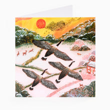 Load image into Gallery viewer, Geese Over Snowy Fields Charity Christmas Cards