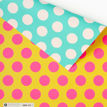 Load image into Gallery viewer, Gift Wrap Paper Yellow With Pink Spots