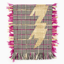 Load image into Gallery viewer, Gold Foil & Lamé Handwoven Wool Scarf by Vevar – V&A Dundee Exclusive