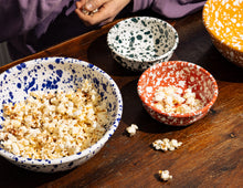 Load image into Gallery viewer, Green and White Splatter Enamel Snack Bowl by Yod & Co