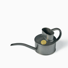 Load image into Gallery viewer, small indoor watering can in graphite metal by haws fazeley flow galvanized