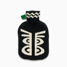 Load image into Gallery viewer, hot water bottle and knitted cover in black and white design by irregular sleep pattern