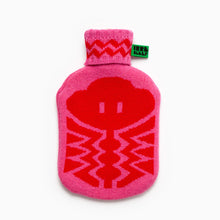 Load image into Gallery viewer, hot water bottle and cover in hot pink and red by irregular sleep pattern
