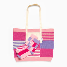 Load image into Gallery viewer, Jo-AMI tote bag and socks in pink and lilac
