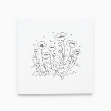 Load image into Gallery viewer, johanna basford wildflower notecard black and white illustration