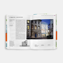 Load image into Gallery viewer, Interior pages of Maggie’s Centres On the Road book showing completed Maggie’s Centre architecture for Maggie's Barts - London