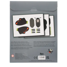 Load image into Gallery viewer, back of the packaging for the make your own creepy creatures