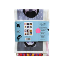 Load image into Gallery viewer, Packaged Meowsical Cats cotton tea towel by Niaski made in the UK