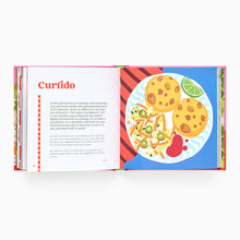 Load image into Gallery viewer, Interior pages of Pickles illustrated cookbook showing pickle recipes and vibrant food photography for homemade preserves.