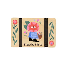 Load image into Gallery viewer, Mini flower press with colourful floral illustrated cover by Megan Smith.