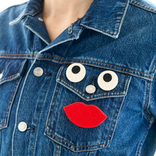 Load image into Gallery viewer, Googly Eyes and Lip Brooch Set by Lynsey Walters