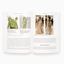 Load image into Gallery viewer, Inside pages of Refashioning Bill Gibb fashion design book