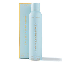 Load image into Gallery viewer, Light blue bottle and packaging of 'Lazy Girl' dry shampoo by Sam McKnight on a white background.