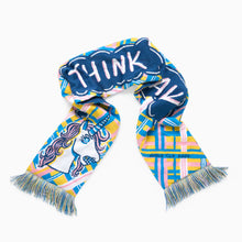 Load image into Gallery viewer, Scotland World Cup football scarf by V&A Dundee with colourful modern design