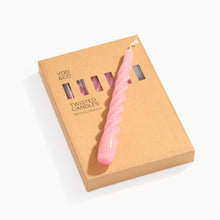Load image into Gallery viewer, yod and co twisted candles in pale pink set of six