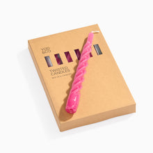 Load image into Gallery viewer, Yod and Co twisted gloss candles in pink