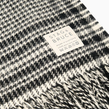 Load image into Gallery viewer, detail close up shot of grey and white 100% wool blanket