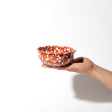 Load image into Gallery viewer, Terracotta Splatter Enamel Snack Bowl by Yod & Co