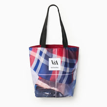 Load image into Gallery viewer, V&A Dundee Upcycled Banner Portrait Tote (Tartan)