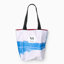 Load image into Gallery viewer, V&A Dundee Upcycled Banner Portrait Tote (Tartan)