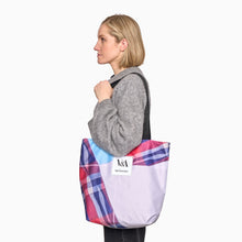Load image into Gallery viewer, V&A Dundee Upcycled Banner Portrait Tote (Tartan)