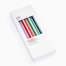 Load image into Gallery viewer, Striped Dinner Candles Yod & Co set of four