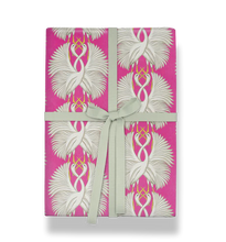 Load image into Gallery viewer, Gift Wrap paper pink cranes
