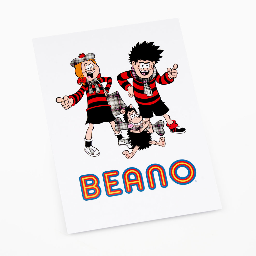 Beano: Dennis, Minnie and Gnasher Postcard