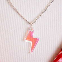 Load image into Gallery viewer, Iridescent Lightening Bolt Charm Necklace by Tatty Devine
