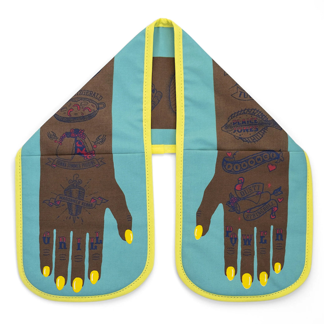 Tattooed Grill Power Oven Mitts