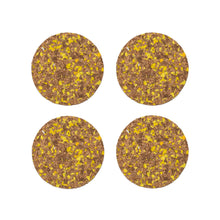 Load image into Gallery viewer, Cork coasters in speckled yellow
