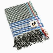 Load image into Gallery viewer, Stag &amp; Bruce Royal Blue Shepherd&#39;s Plaid Blanket
