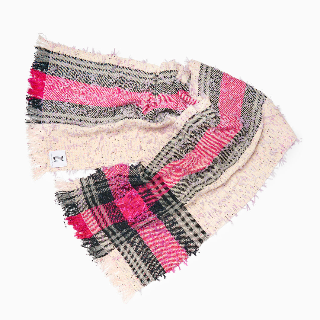 Luxury pink tartan scarf