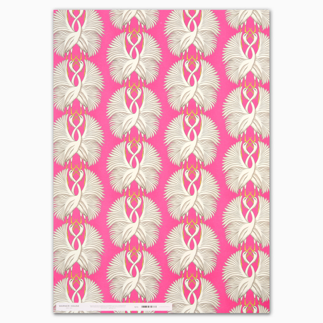 Gift Wrap paper pink cranes