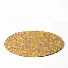 Load image into Gallery viewer, Cork coasters in speckled yellow
