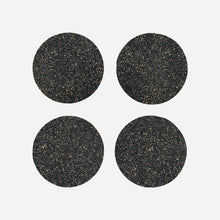 Load image into Gallery viewer, Cork coasters in speckled charcoal
