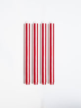 Load image into Gallery viewer, Set of Four Red and White Striped Candles
