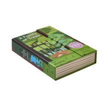 Load image into Gallery viewer, Fold-out board book titled &#39;A Family of Trees&#39; designed for children, featuring illustrations of trees and a bear on the cover.
